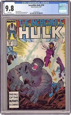 Buy Incredible Hulk #338 CGC 9.8 1987 4376196014 • 73.13£