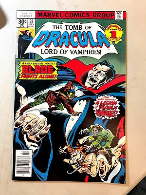 Buy TOMB OF DRACULA #58 (1977) VF+ Condition / 1ST BLADE SOLO FIGHT STORY • 27.14£