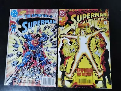 Buy Adventures Of Superman #468(Hank Henshaw,), Action Comics #693(New Eradicator) • 2.32£