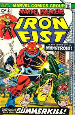 Buy Marvel Premiere #24 (with Marvel Value Stamp) FN; Marvel | Iron Fist - We Combin • 11.65£