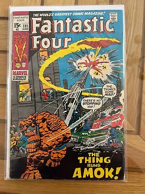 Buy Fantastic Four #111 (1971) Hulk + Agatha Harkness Appearances • 11.99£