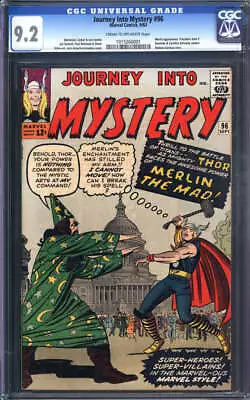 Buy Journey Into Mystery #96 Cgc 9.2 Cr/ow Pages // Marvel Comics 1963 • 1,289.17£