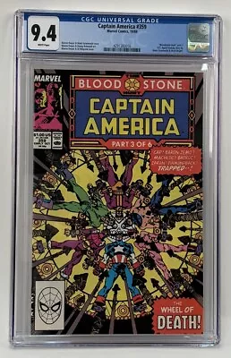 Buy Captain America 359 CGC 9.4 1989 4167833006 Bloodstone Hunt Part 3 Of 6 • 50.26£