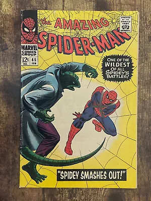 Buy Amazing Spider-Man #45 - GORGEOUS - 3rd App Lizard - Marvel Comics 1967 • 24.85£