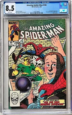 Buy Amazing Spider-Man #248 CGC 8.5 White. Classic The Kid Who Collects Spider-Man! • 45£