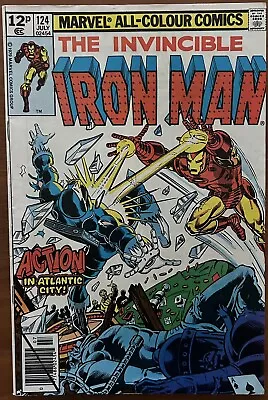 Buy Iron Man #124 - Vs Blizzard, Melter & Whiplash! - (Marvel 1979) • 10.99£