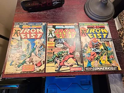 Buy Marvel Premiere IRON FIST #22,23,24 Comic Book Lot 1975 Mid Grade Complete • 6.98£