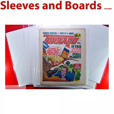 Buy TORNADO Comic Bags And Boards Acid Free Size2 For Tornado & 2000AD Progs X 10 . • 13.60£