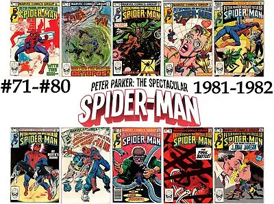 Buy Spectacular Spider-man #71-80 (1982)- 1st App Ollie Osnick 2nd Doctor Octopus-fn • 17.47£