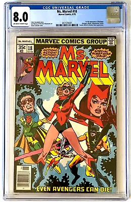 Buy Ms. Marvel #18 CGC 8.0 1st Full Appearance Of Mystique 1978 Marvel Comics 🔥 • 116.48£