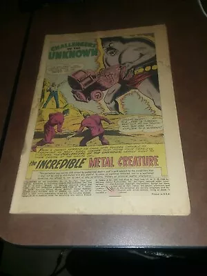 Buy Challengers Of The Unknown #16 Incredible Metal Creature 1960 Jack Kirby Monster • 12.13£