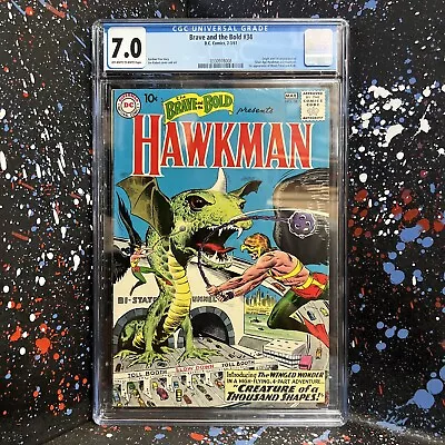 Buy Brave And The Bold #34 (Feb 1961, DC) 1st APPEARANCE HAWKMAN & HAWKGIRL CGC 7.0 • 1,242.57£