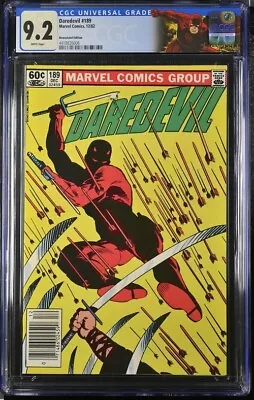 Buy Daredevil #189 CGC 9.2 NEWSSTAND Frank Miller 1982 Custom Label COMBINE SHIPPING • 42.71£