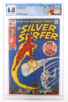 Buy Silver Surfer #15 - Marvel Comics 1970 CGC 6.0 Fantastic Four Appearance. • 115.71£