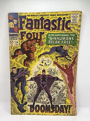 Buy FANTASTIC FOUR #59 Silver Surfer Inhumans Doom Appearances Marvel 1967 • 54.35£