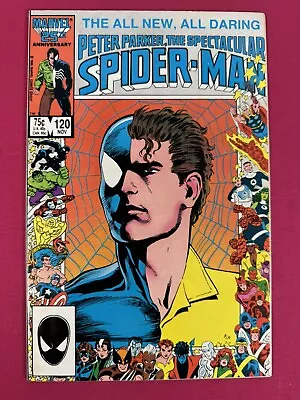 Buy 1986 SPECTACULAR SPIDER-MAN #120 - Marvel 25th Anniv. Border - Direct VARIANT • 5.86£
