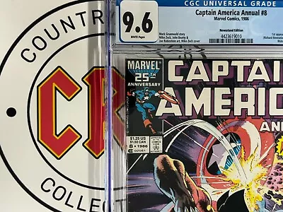 Buy Marvel Comics (1986) Captain America Annual #8 Newsstand Edition CGC 9.6 • 174.73£