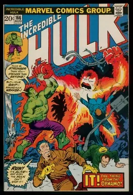 Buy Marvel Comics The Incredible HULK #166 1st Appearance Of Zzzax VFN- 7.5 • 15.52£