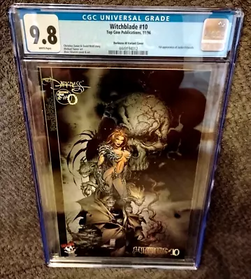 Buy WITCHBLADE #10 / DARKNESS #0 CGC 9.8 NM/M 1st App. Jackie Estacado 1996 Variant • 147.52£