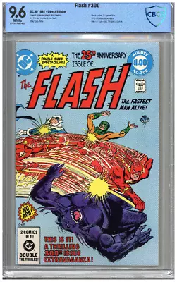 Buy Flash  #300  CBCS  9.6  NM+  White Pgs  8/81  Green Lantern, Elongated Man & Abr • 58.25£