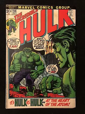 Buy Hulk 156 6.0 6.5 Marvel 1972 Mylite 2 Double Boarded Hulk Vs Hulk 1st Krylar Uw • 38.82£