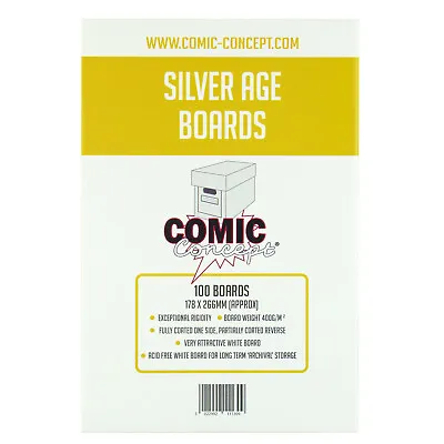 100 New BCW Silver Age Comic Book Bags And Boards - Acid Free - Archival  Storage