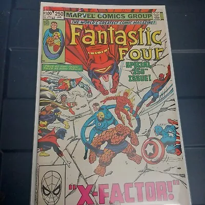 Buy Marvel Comics Fantastic Four #250 1983 Byrne Giant Size X-Factor Spiderman VF+ • 6.98£