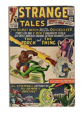 Buy Strange Tales #128 - Early Quicksilver & Scarlet Witch Appearance - Low Grade • 19.41£