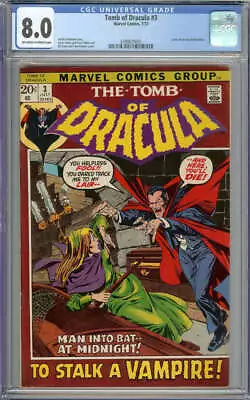 Buy Tomb Of Dracula #3 Cgc 8.0 Ow/wh Pages // Letter From Michelinie • 93.19£