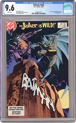 Buy Batman #366 CGC 9.6 1983 4052633017 1st App. Jason Todd In Robin Costume • 104.84£