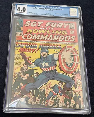 Buy Sgt. Fury And His Howling Commandos #13 (Dec 1964) ✨ Graded 4.0 OFF-WHITE By CGC • 135.91£