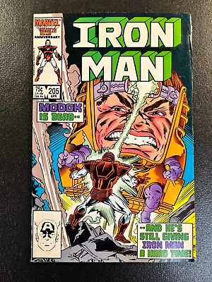 Buy Iron Man 205 M.O.D.O.K. V 1 1985 Marvel Comics Avengers Madame Masque • 7.77£