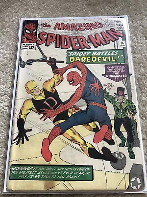 Buy Amazing Spider-Man #16 - Marvel 1964 - First App. Of Daredevil Outside Own Comic • 100.95£