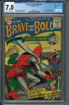 Buy Brave And The Bold #6 CGC 7.0 DC 1956 Viking Prince Golden Gladiator • 931.93£