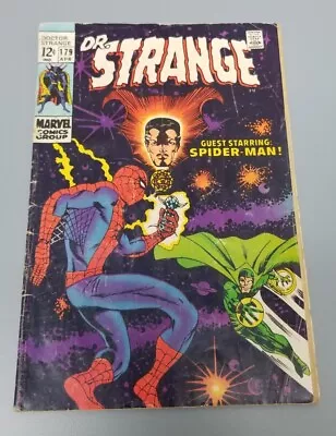 Buy Marvel Comics DR. STRANGE #179 (1969, Silver Age Guest Starring SPIDER-MAN DITKO • 23.29£