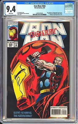 Buy Iron Man #304 CGC 9.4 1994 4032419020 1st Appearance Of Hulkbuster Armor! KEY! • 54.35£