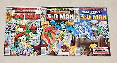 Buy MARVEL PREMIERE 35. 36, 37  Marvel 1977 - 1st 3-D Man -  Jim Craig Art - VF/NM A • 9.32£