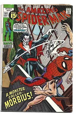 Buy Amazing Spider-man #101, VG- 3.5, Signed By Roy Thomas; 1st Appearance Morbius • 213.57£