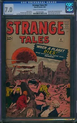 Buy Strange Tales #97 ⭐ CGC 7.0 ⭐ Aunt May & Uncle Ben Prototype! Silver Age 1962 • 617.40£