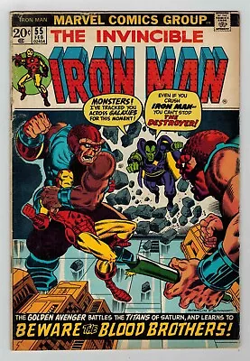 Buy IRON MAN # 55 - 1st THANOS & 1st DRAX - JIM STARLIN - KEY ISSUE - STRICT VG+ 4.5 • 326.17£