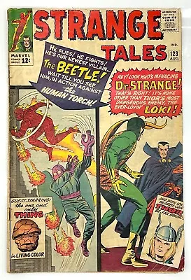 Buy Vintage 1964 STRANGE TALES #123 Marvel Comic Book BIRTH OF BEETLE , Silver Age • 34.23£