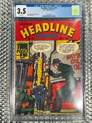 Buy 📰HEADLINE COMICS #49📰CGC-1.8 Good📰1951 Pre-Code-Prize Comics📰FREE SHIPPING📰 • 62.12£