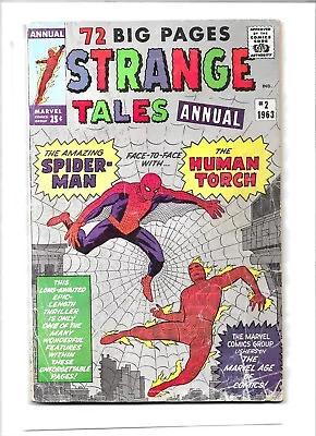 Buy Strange TALES Annual 2 1963 VG/F Doctor 1st Spiderman X-Over 4th App New Human T • 291.23£