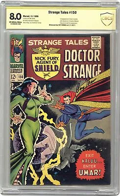 Buy Strange Tales #150 CBCS 8.0 SS Roy Thomas 1966 18-089E087-069 • 384.42£