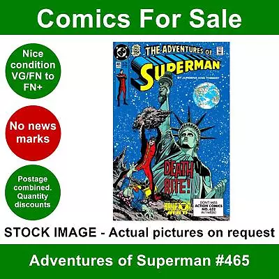 Buy DC Adventures Of Superman #465 Comic - VG/FN+ 01 April 1990 • 3.49£