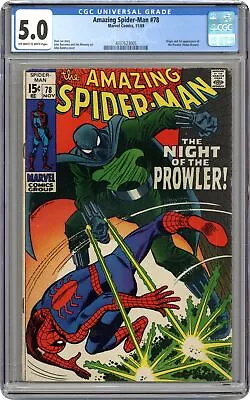Buy Amazing Spider-Man #78 CGC 5.0 1969 4337623005 • 182.50£