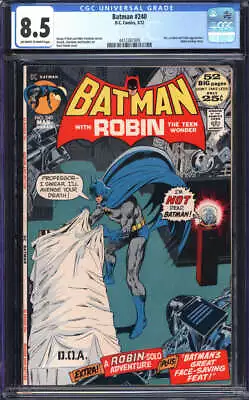 Buy Batman #240 Cgc 8.5 Ow/wh Pages // 1st Appearance Of Dr. Moon Dc Comics 1972 • 100.96£