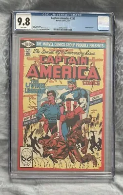 Buy CAPTAIN AMERICA #255 CGC 9.8 Marvel 1981 Frank Miller/Joe Rubinstein Cover • 143.67£