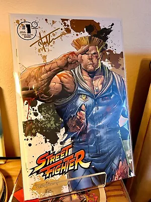 Buy Street Fighter Masters 1 Battle Damage Signed In Gold By Tyler Kirkham With Coa • 38.63£