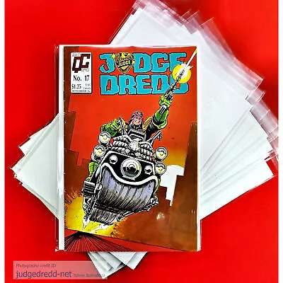 Buy NJudge Dredd 200AD Etc Comic Bags And Boards Size17 Clear For Modern Comics X 25 • 19.99£